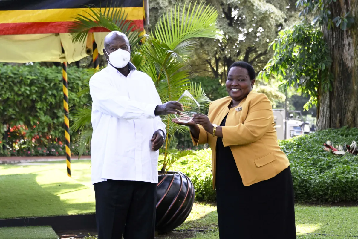 President Museveni receives prestigious award for his outstanding humanitarian contribution