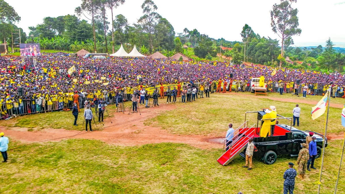 Museveni emphasizes peace and wealth creation as he campaigns in Zombo