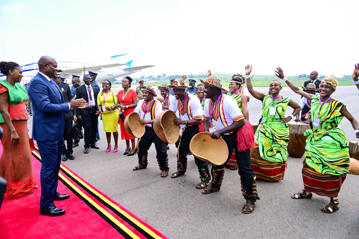 President of Gabon, H.E Brice Oligui Nguema arrives in Uganda