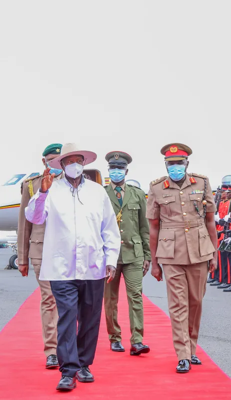 His Excellency President Yoweri Kaguta Museveni arrives in Nairobi for bilateral talks with President William Ruto