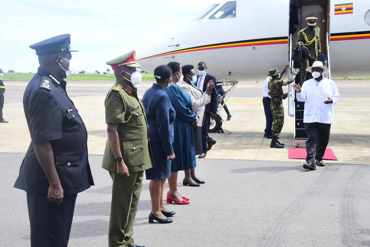 President Museveni back to Uganda after a two-day working visit to UAE