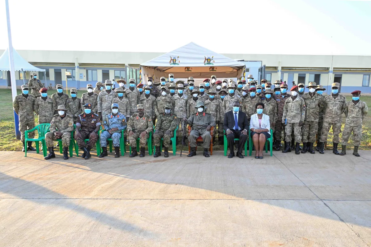 President Museveni passes out 45 air force defence trainees at Kalangalo Marine Training School