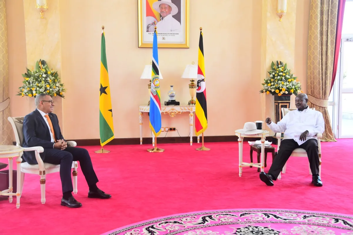 President Museveni and his Sao Tome and Principe counterpart discuss economic cooperation