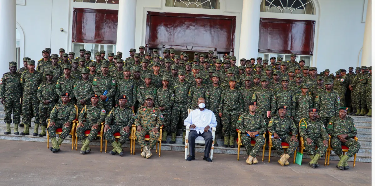 President Museveni urges army officers to reject identity politics, promote prosperity and strategic security