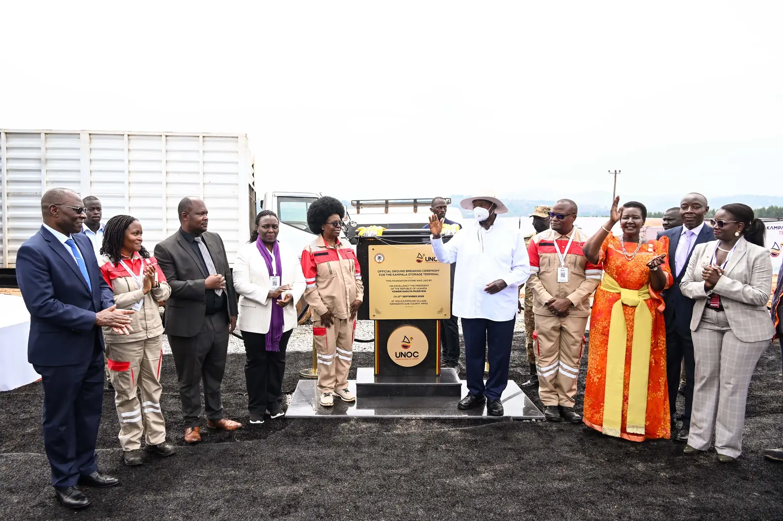 President Museveni breaks ground for 320-million litre fuel storage terminal