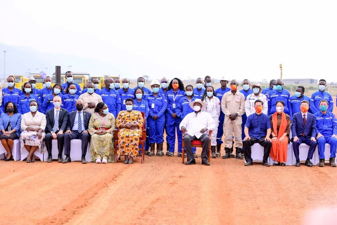 H.E Museveni launches oil drilling by CNOOC rig at Kingfisher, says Uganda has got more oil.