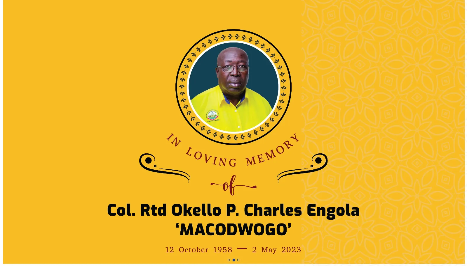 NRM praises slain Min. Engola for his selfless service