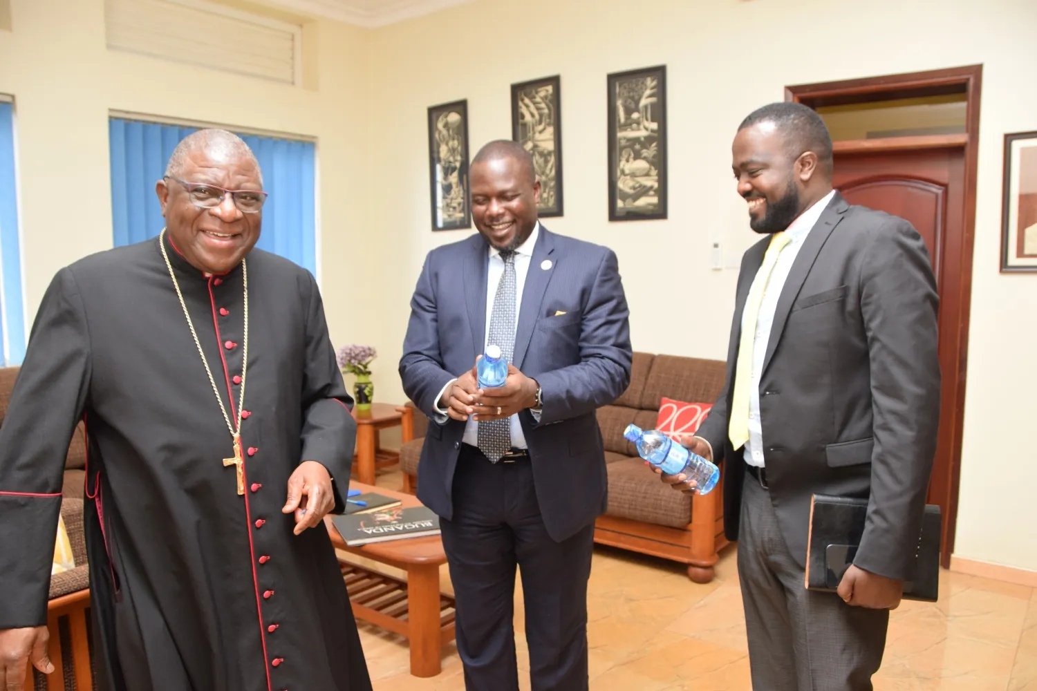 NRM Secretary General Todwong pays courtesy call to Archbishop Ssemogerere