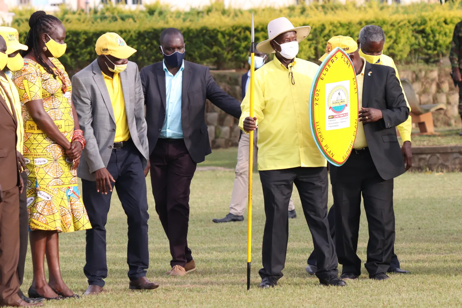 Museveni preaches wealth, jobs creation amidst heavy downpour