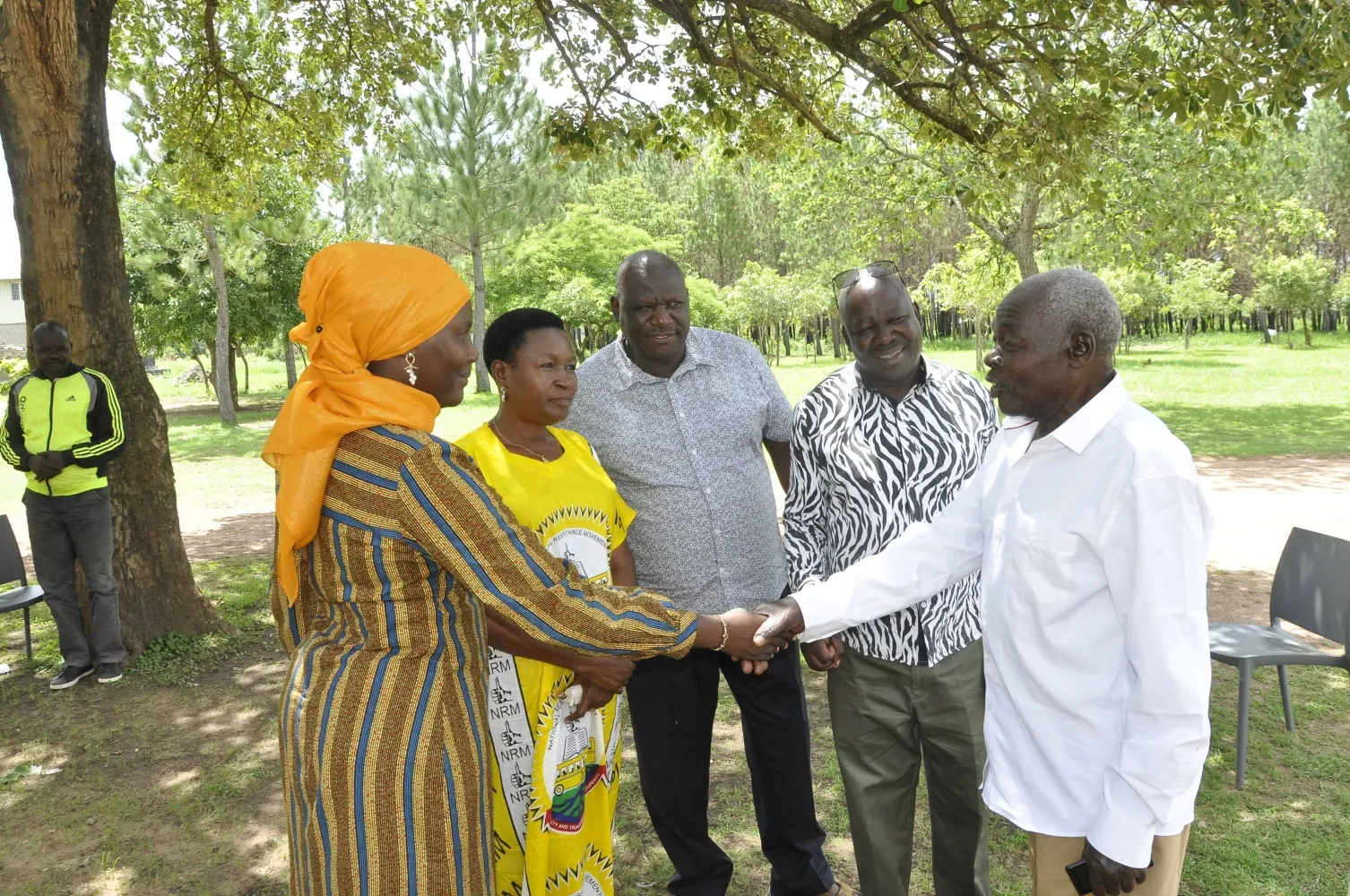 NRM leaders pay courtesy call to Oulanya’s father, Mzee Nathan Okori