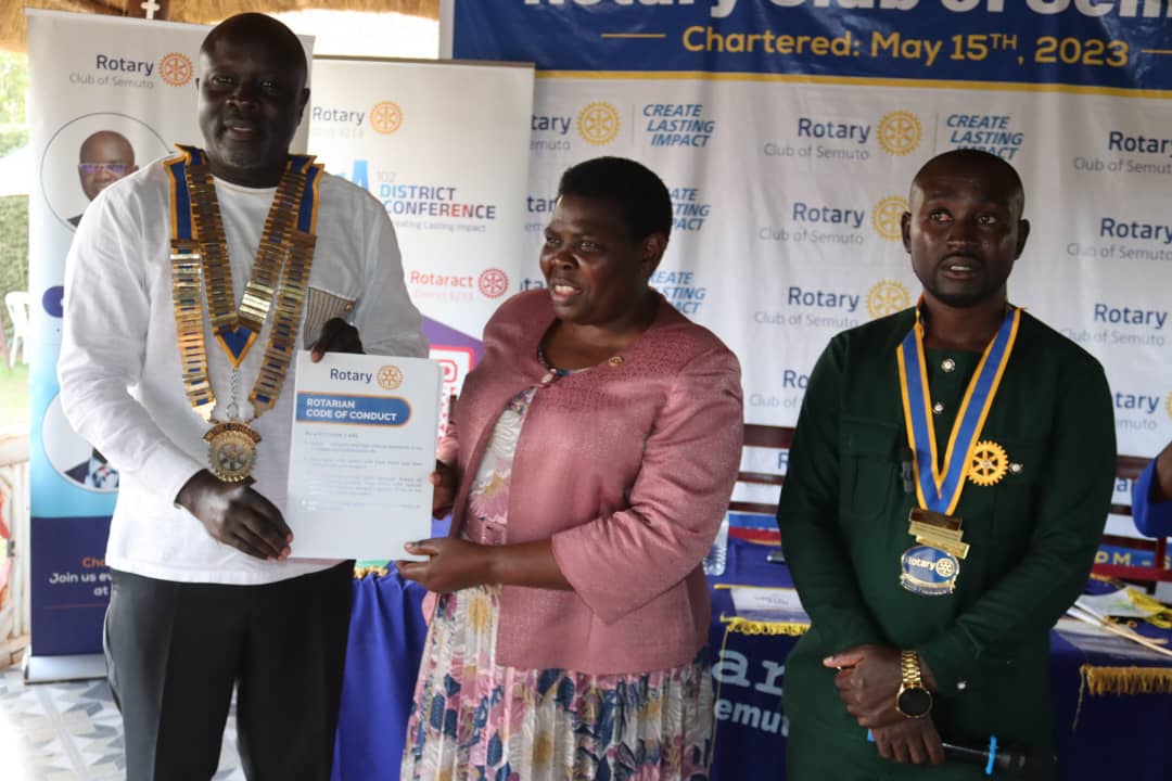 Namayanja Commends Rotary Road Safety Campaign As She is Inducted A Member